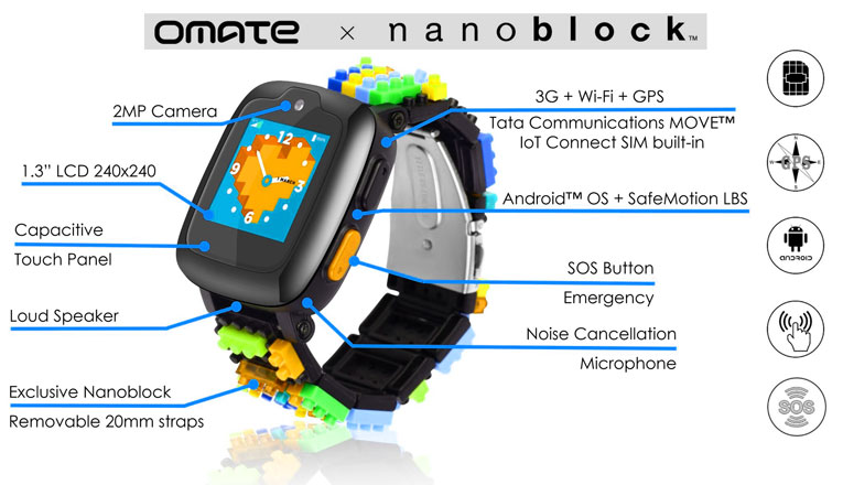 детские часы omate x nanoblock
