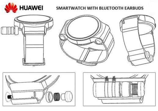 В новых смарт-часах Huawei Watch 3 будет слот для хранения гарнитуры?